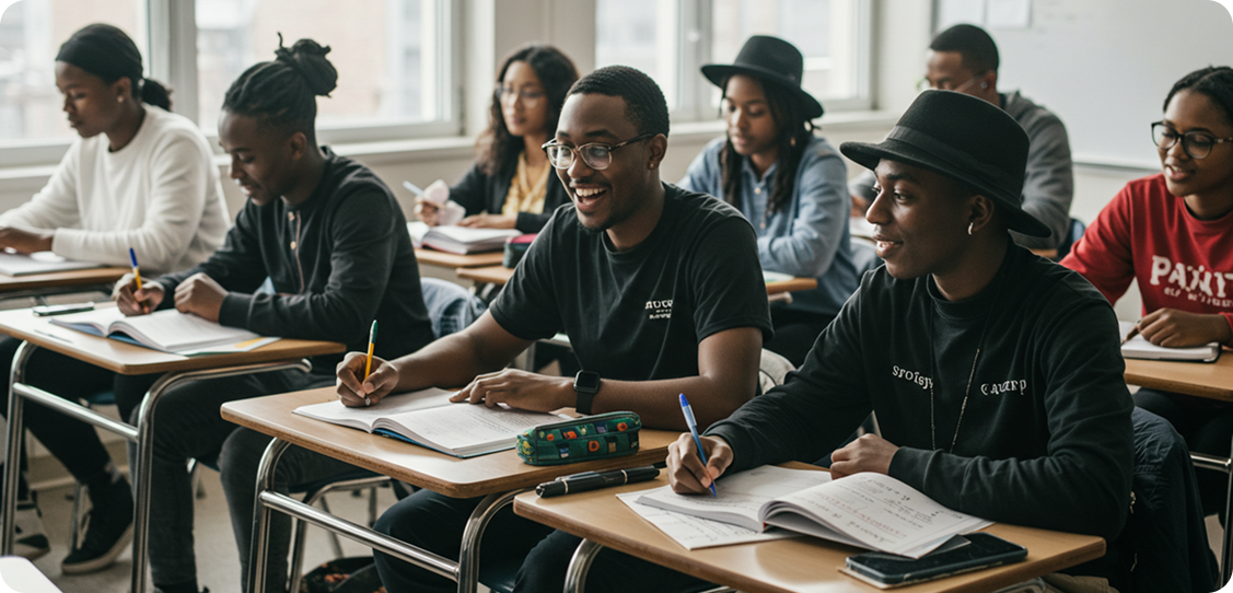 Students in a classroom